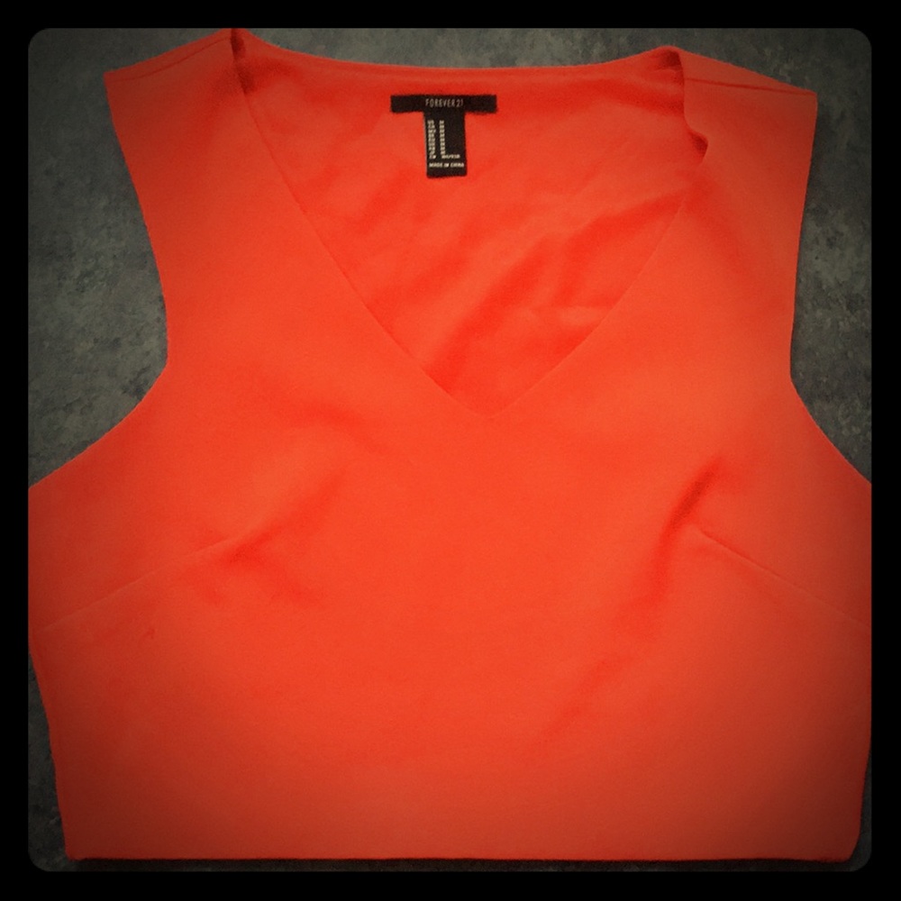 Orange-red crop tank from Forever 21